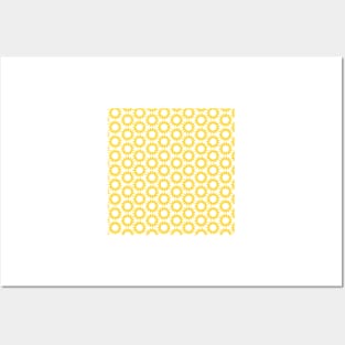 Yellow circular design pattern Posters and Art